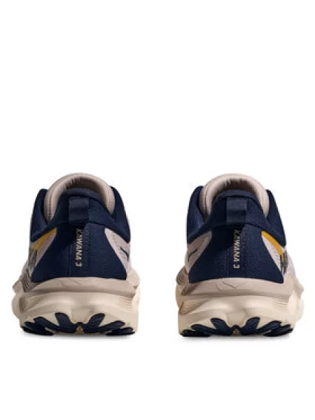 HOKA Tenisice za trčanje KAWANA 3 sivkasto / mornarsko plava / zlatno žuta bež