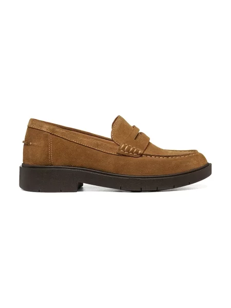 Geox loafers slip-on pentru femei din piele întoarsă D SPHERICA B maro