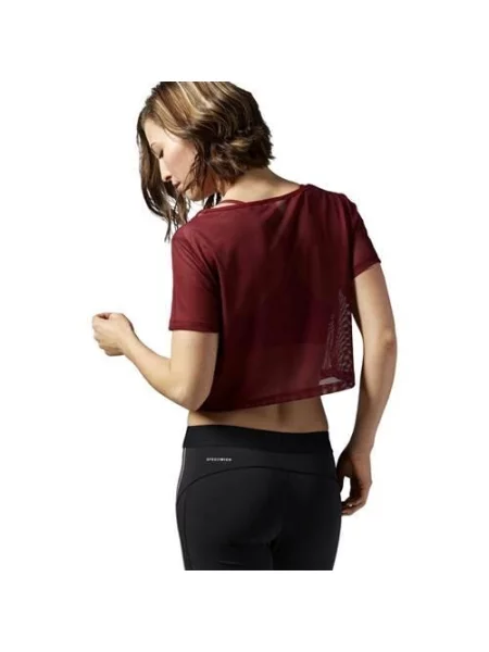 Koszulka sportowa Reebok Cardio Mesh Tee czerwona