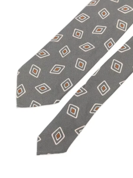 Cravată Lardini cu imprimeu geometric gri