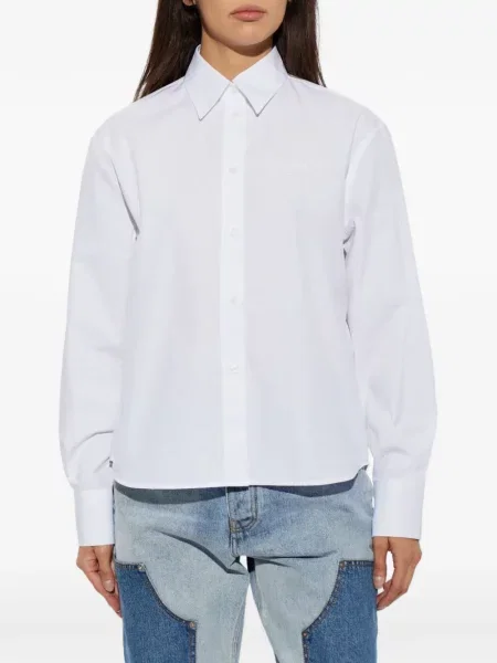 Cămașă Off-white cu broderie alb