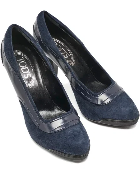 Pantofi cu toc Tod's din piele de căprioară albastru