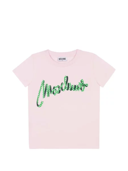 Koszulka dziecięca Moschino różowa