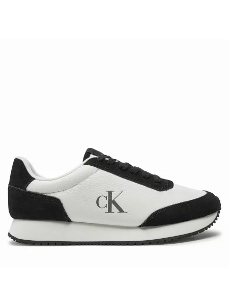 Αθλητικά Calvin Klein Jeans Runner Laceup Low Mix Mg λευκό