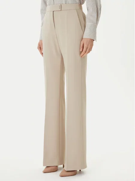 BOSS Hlače iz tkanine bež