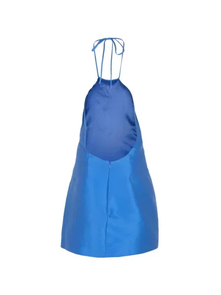 Rochie mini Bernadette cu gât halter albastru