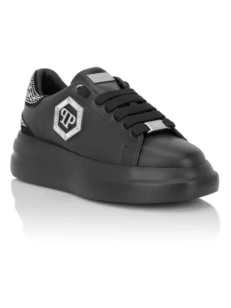 Sneakersy Philipp Plein skórzane czarne