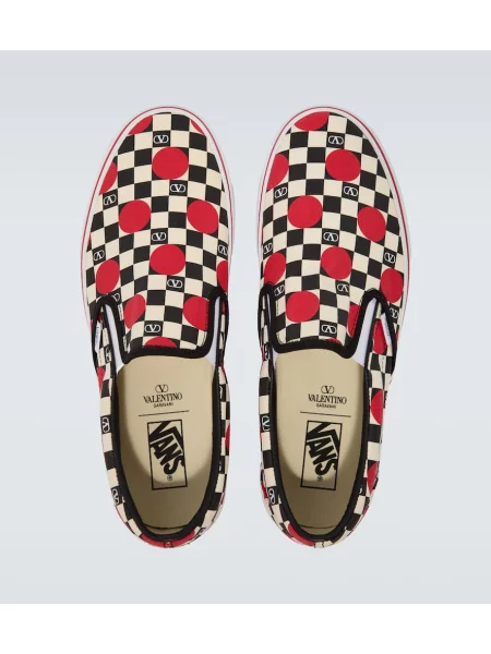 Sneakerși Valentino Garavani slip-on din canvas alb