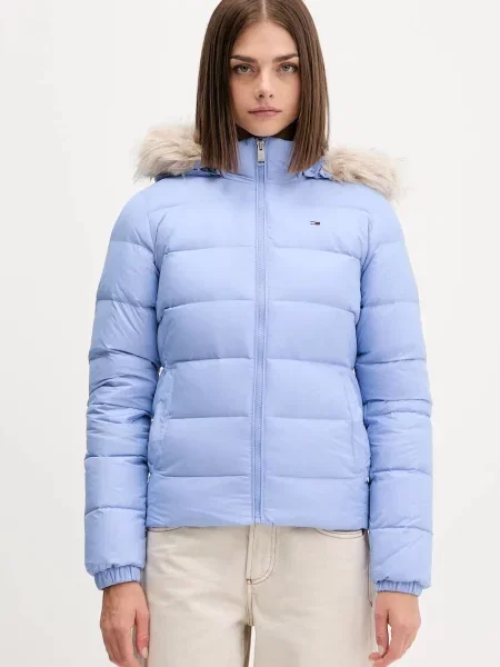 Tommy Jeans kurtka puchowa beżowy niebieska