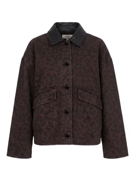 Geacă Rag & Bone cu imagine cu model leopard maro