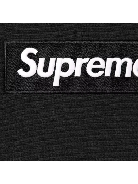 Bluza z kapturem Supreme z kapturem z logo czarna