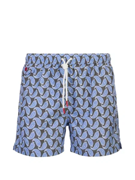 Slip de baie Kiton cu imagine cu model paisley gri
