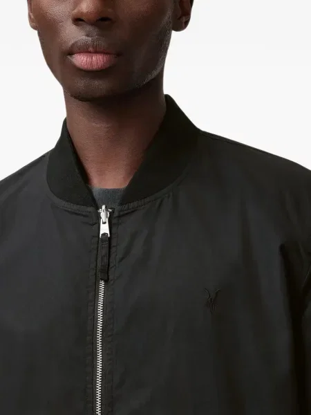 Geacă bomber Allsaints cu broderie negru
