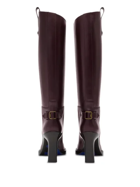 Botine Burberry din piele roșu