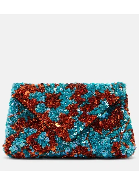 Geantă plic Dries Van Noten din satin