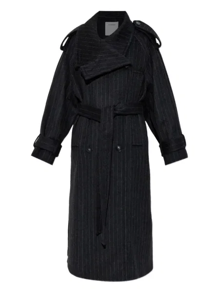 Palton Sportmax cu dungi negru