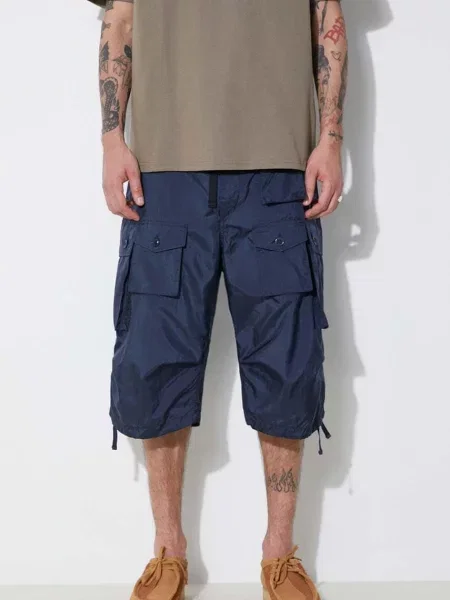 Engineered Garments pantaloni scurti FA barbati marin albastru