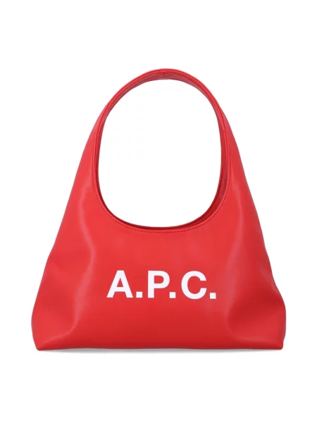 Torebka hobo A.p.c. skórzana czerwona