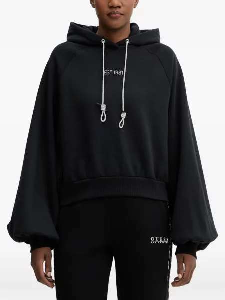 Τεχνητό διαμάντι hoodie Guess μαύρο