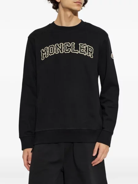 Hanorac Moncler cu broderie negru