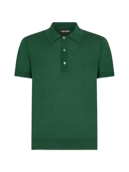 Scurt tricou polo Tom Ford verde