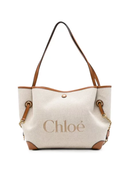 Geantă shopper Chloé din canvas