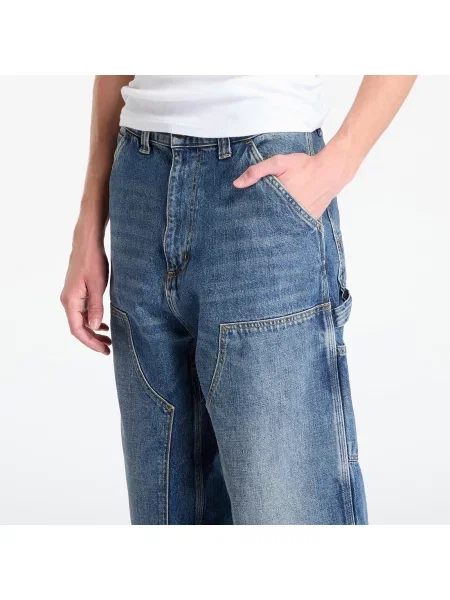 Kalhoty Carhartt WIP OG Double Knee Pant Blue Dark Used Wash M modré