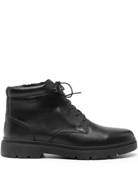 Botine Geox cu șireturi din dantelă negru