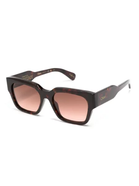 Raštuotos saulės akiniai Chloé Eyewear ruda