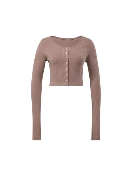 Dlouhé tričko s dlouhým rukávem Reebok Classic hnědé