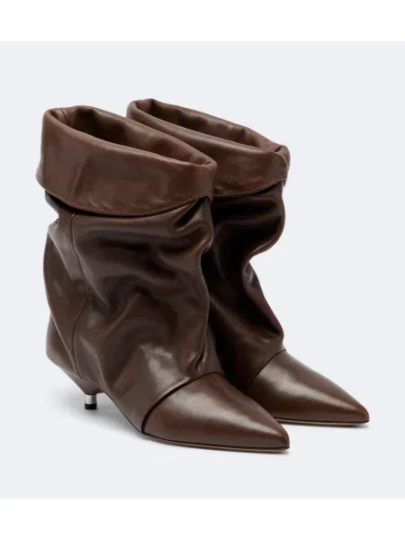 Cizme scurte Isabel Marant din piele maro