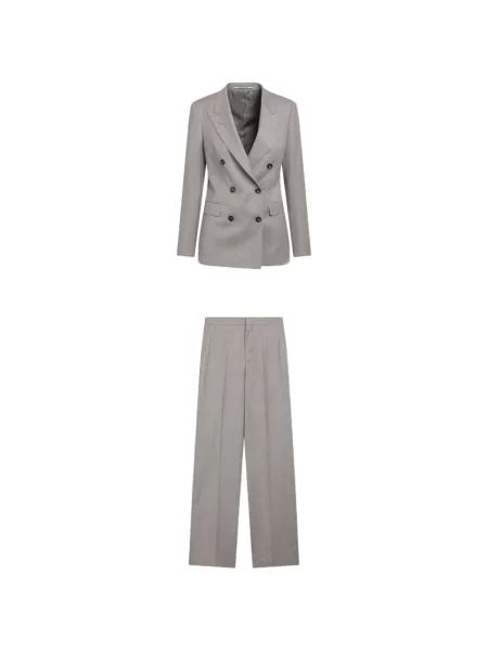 Pantaloni Tagliatore cu două rânduri de nasturi gri