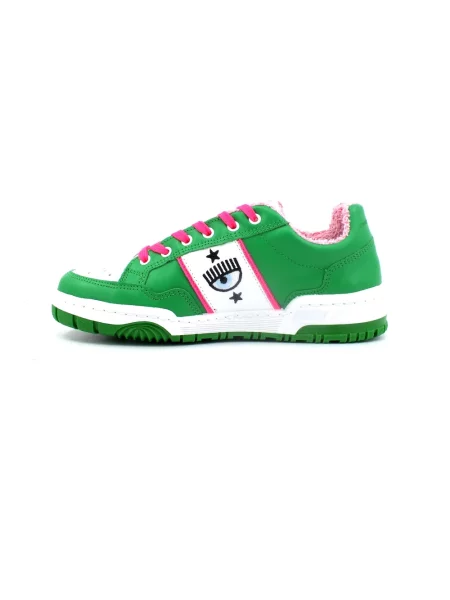 Sneakersy Chiara Ferragni Collection skórzane zielone
