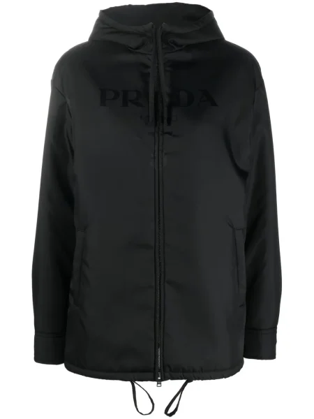 Geacă Prada cu glugă negru
