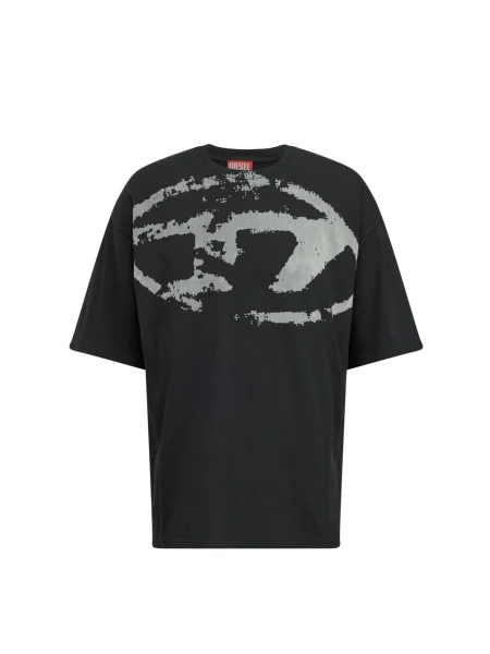 DIESEL Tricou gri negru
