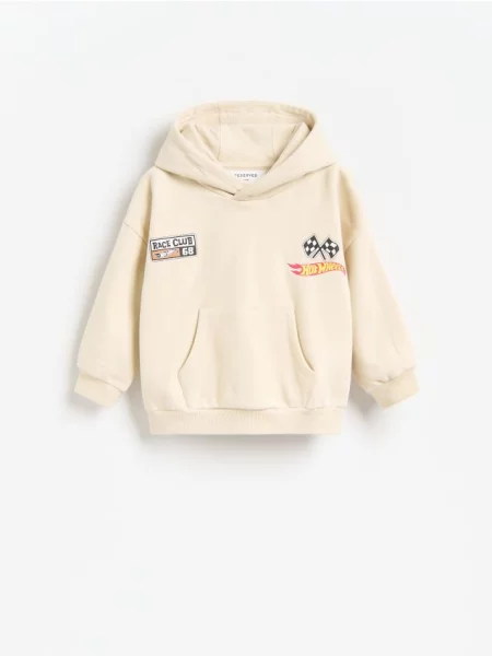 Reserved bluza Hot Wheels beżowy