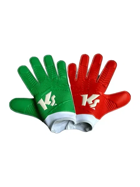 KEEPERsport Športne rokavice zelena / rdeča bela