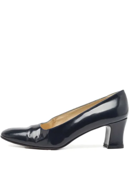 Pantofi cu toc Stuart Weitzman din piele de lac albastru