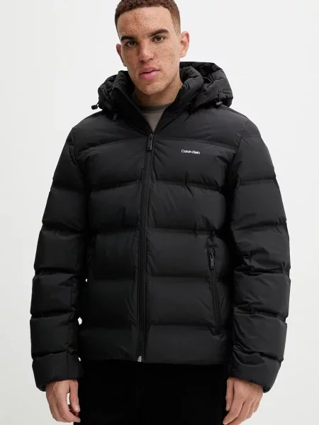 Пухено яке Calvin Klein зимен модел черно