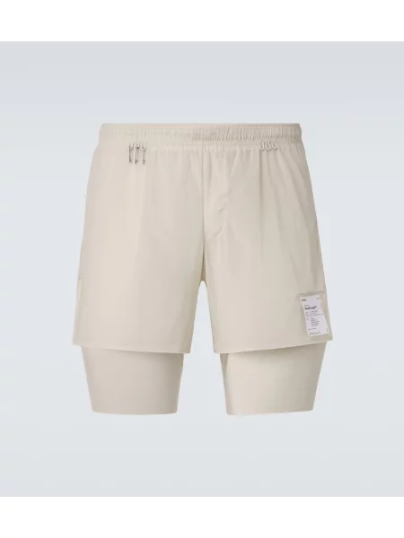 Pantaloni scurți Satisfy alergare bej