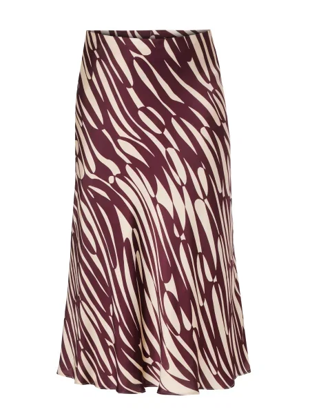 TATUUM Fustă / roșu bordeaux bej