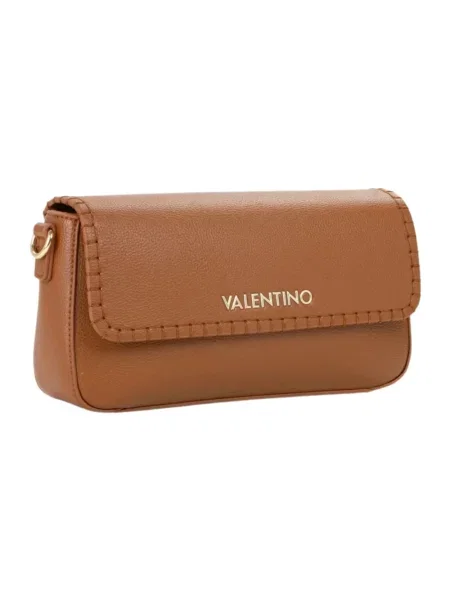 Lniana torebka crossbody Valentino By Mario Valentino brązowa