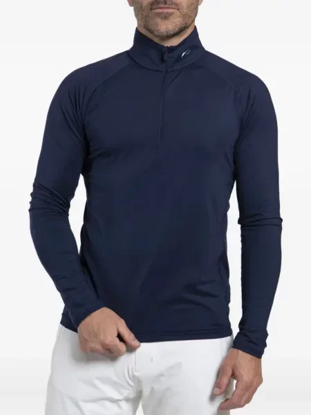 Dugo patentni zatvarač na pola džemper Kjus plava