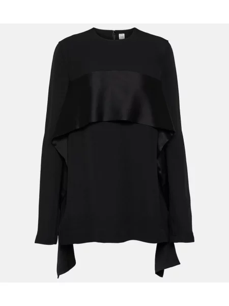 Top Toteme din satin negru