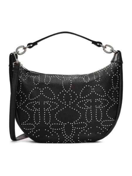 Torebka skórzana Kazar skórzana z cyrkoniami czarna