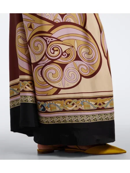 Rochie maxi La Doublej de mătase cu imagine