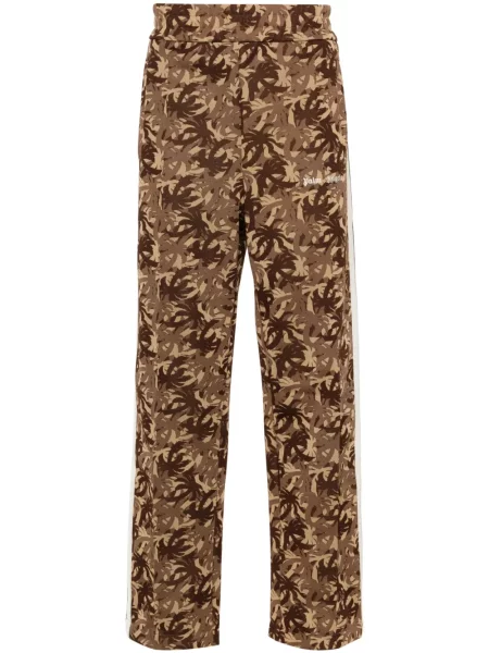 Pantaloni Palm Angels cu broderie maro