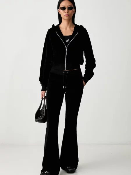 Sporty & Rich Signature Logo Krystal bluza rozpinana z kapturem