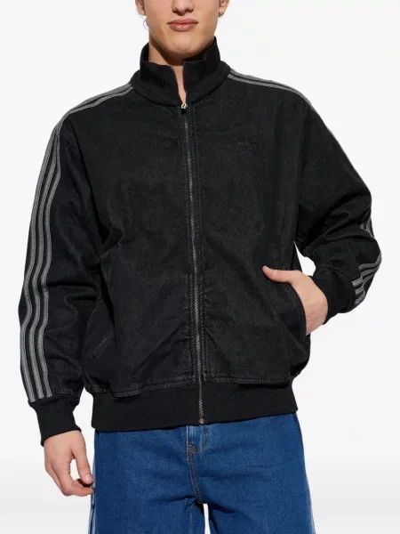 Geacă Adidas cu dungi negru