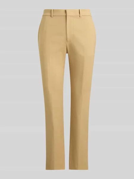 Chinosy o kroju regular fit z mieszanki bawełny model ABRIANNA' Lauren Ralph Lauren beżowe